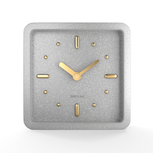 Load image into Gallery viewer, Driini Modern Mid Century Desk and Table Analog Clock (Grey with Gold)