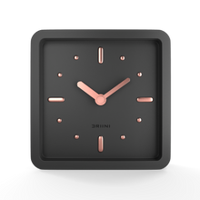 Load image into Gallery viewer, Driini Modern Mid Century Desk and Table Analog Clock (Black Rose Gold)