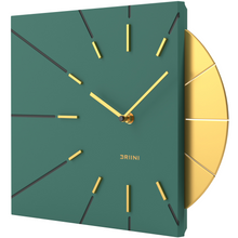 Load image into Gallery viewer, Driini Modern Retro-Modern Wood Square Analog Clock (Green)