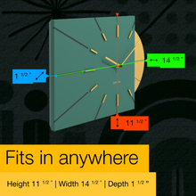 Load image into Gallery viewer, Driini Modern Retro-Modern Wood Square Analog Clock (Green)