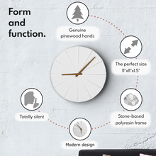 Load image into Gallery viewer, Driini Staircase Modern Wall Clock (White)