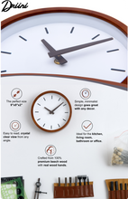 Load image into Gallery viewer, Driini Modern Wood Analog Wall Clock - (12")