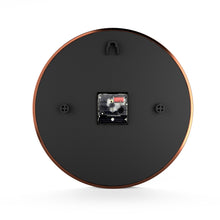 Load image into Gallery viewer, Driini Modern Black Rose Gold Aluminum Analog Wall Clock (12") -Easy-to-Read Numbers