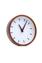 Load image into Gallery viewer, Driini Modern Wood Analog Wall Clock (9") - Battery Operated with Silent Sweep Movement - Small Decorative Wooden Clocks for Bedrooms, Bathroom, Kitchen, Living Room, Office or Classroom