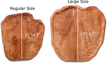 Load image into Gallery viewer, Driini Premium Handmade Root Wood Lazy Susan Turntable Organizer - Large Rustic Wooden Serving Platter Cheese Board (16")