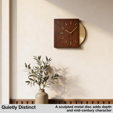 Load image into Gallery viewer, Driini Modern Retro-Modern Wood Square Analog Clock (Wood)