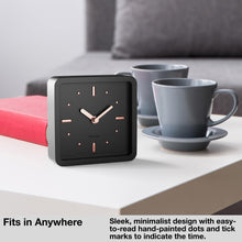 Load image into Gallery viewer, Driini Modern Mid Century Desk and Table Analog Clock (Black Rose Gold)