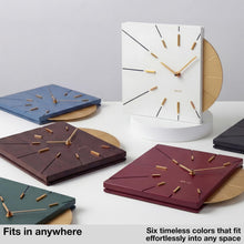 Load image into Gallery viewer, Driini Modern Retro-Modern Wood Square Analog Clock (White)