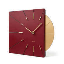 Load image into Gallery viewer, Driini Modern Retro-Modern Wood Square Analog Clock (Red)