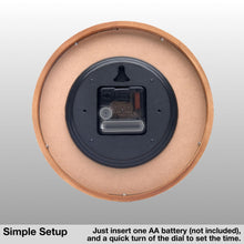 Load image into Gallery viewer, Driini Modern Wood Analog Wall Clock - (9")