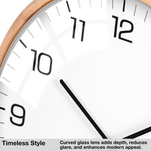 Load image into Gallery viewer, Driini Analog Dome Glass Wall Clock (12", White)