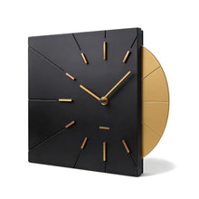 Load image into Gallery viewer, Driini Modern Retro-Modern Wood Square Analog Clock (Black)