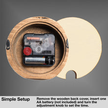 Load image into Gallery viewer, Driini Wooden Desk &amp; Table Analog Clock - Made of Genuine Pine - (White)