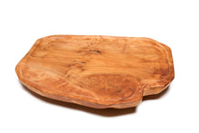 Load image into Gallery viewer, Driini Premium Handmade Root Wood Lazy Susan Turntable Organizer - Rustic Wooden Serving Platter Cheese Board (12")