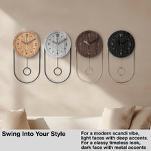 Load image into Gallery viewer, Driini Decorative Modern Wall Clock with Pendulum (Light)