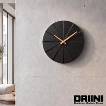 Load image into Gallery viewer, Driini Staircase Modern Wall Clock (Black, 12.5 in)