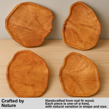 Load image into Gallery viewer, Driini Premium Handmade Root Wood Lazy Susan Turntable Organizer - Large Rustic Wooden Serving Platter Cheese Board (16")