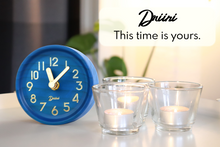 Load image into Gallery viewer, Driini Wooden Desk &amp; Table Analog Clock - Made of Genuine Pine - (Blue)