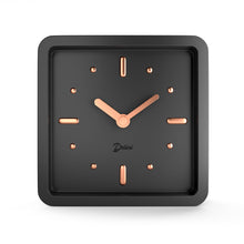 Load image into Gallery viewer, Driini Modern Mid Century Desk and Table Analog Clock (Black Rose Gold)