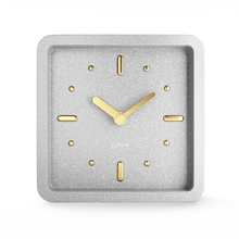Load image into Gallery viewer, Driini Modern Mid Century Desk and Table Analog Clock (Grey with Gold)