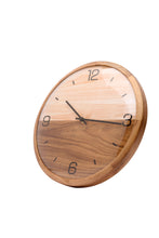 Load image into Gallery viewer, Driini Analog Dome Glass Wall Clock (12&quot;) - Pine Wood Frame with Two-Tone Wooden Face - Battery Operated with Silent Movement - Large Decorative Clocks for Classroom, Office, Living Room, or Bedrooms.